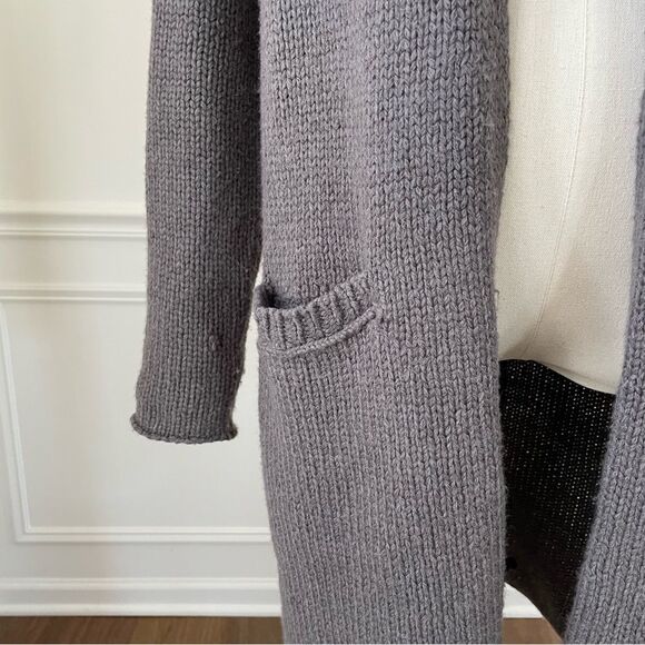 NWT Velvet by Graham and Spencer Mocha Fringe Long Cardigan M - Picture 2 of 6